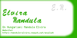 elvira mandula business card